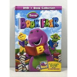 Barney: "BOOK FAIR" DVD + "COUNT TO 10" Book Collection - Rare Collectible